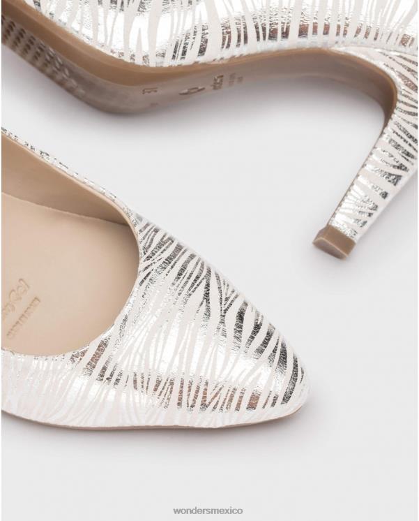 Wonders bomba de zapato blanco roto calzado mujer 022RR62