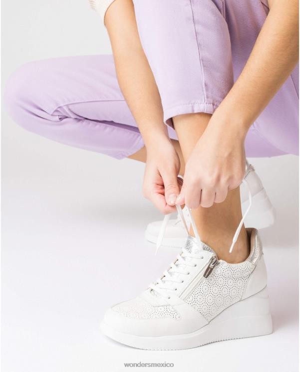 Wonders zapatilla de cambio blanca off/plata calzado mujer 022RR128