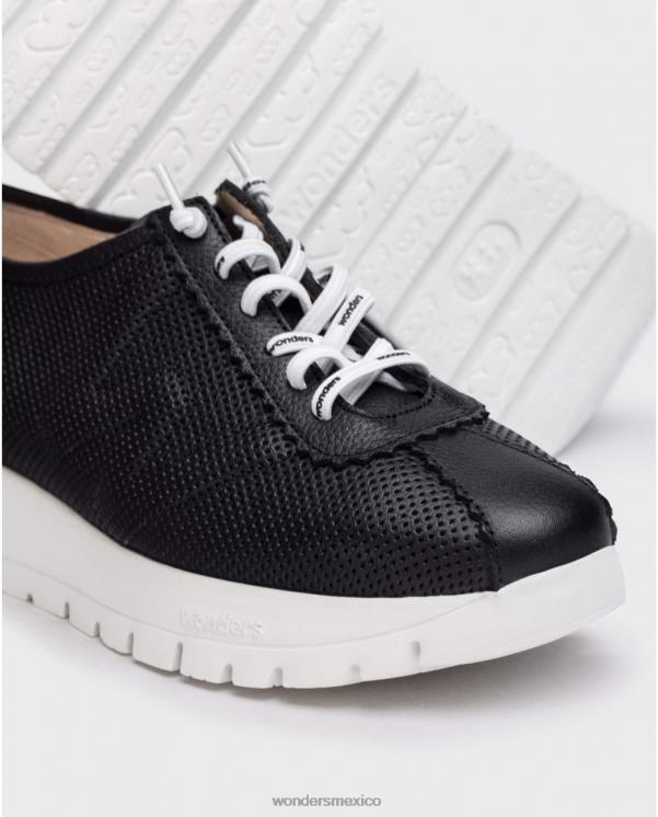 Wonders zapatilla negra estrella negra calzado mujer 022RR296
