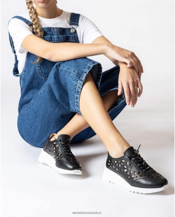 Wonders zapatilla negra nuxe negra calzado mujer 022RR285