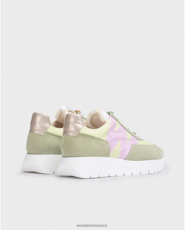 Wonders zapatilla odisei verde aceite/lima calzado mujer 022RR97