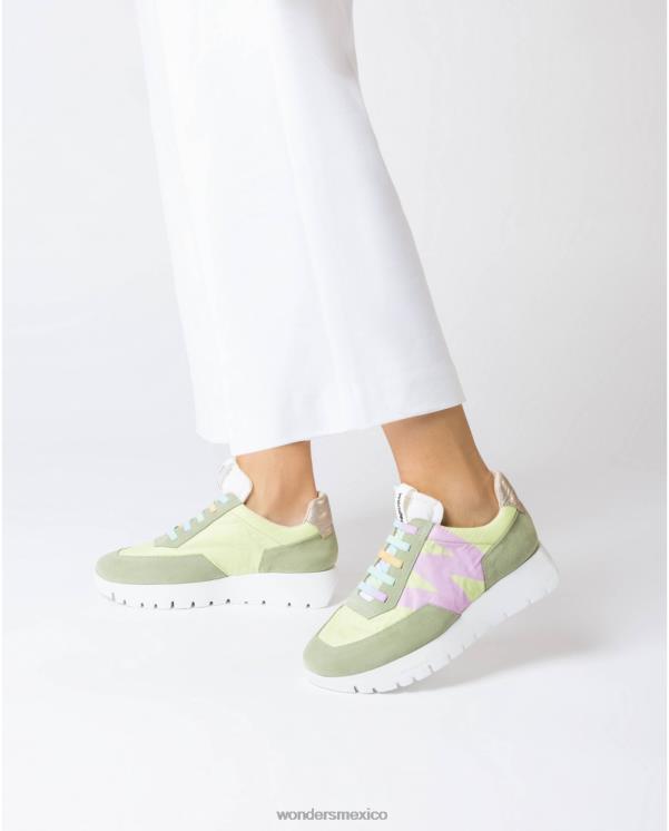 Wonders zapatilla odisei verde aceite/lima calzado mujer 022RR97
