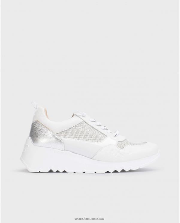 Wonders zapatilla suki blanco roto/gris calzado mujer 022RR132