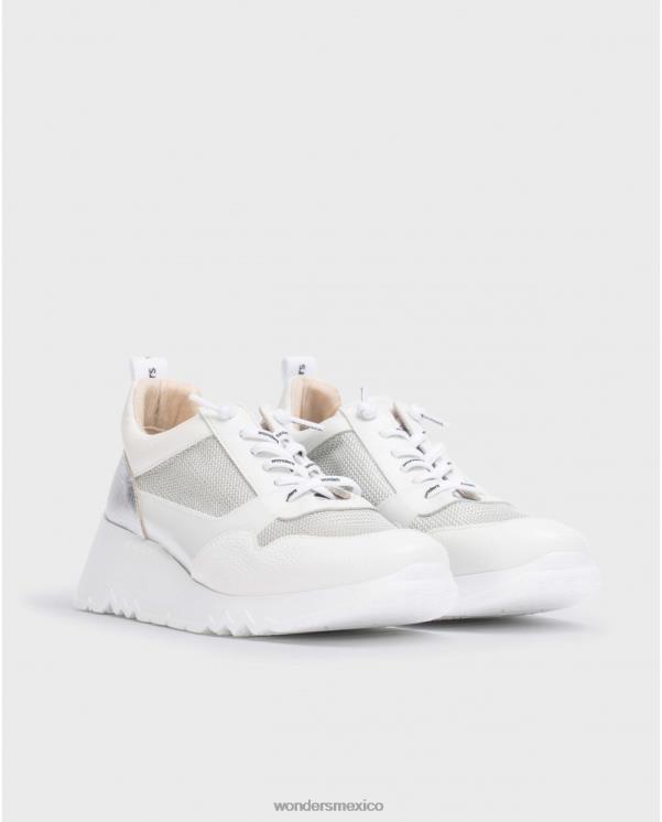 Wonders zapatilla suki blanco roto/gris calzado mujer 022RR132