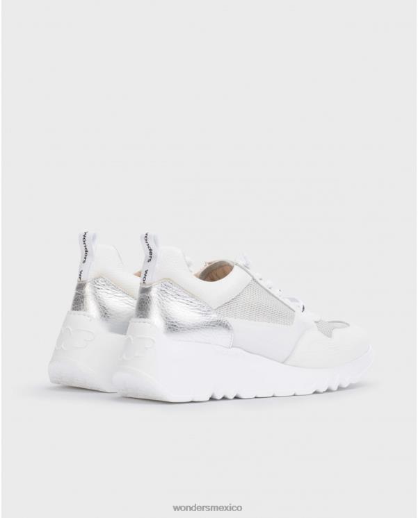Wonders zapatilla suki blanco roto/gris calzado mujer 022RR132