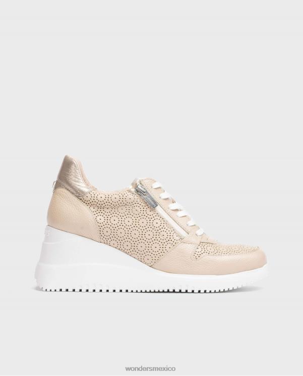 Wonders zapatillas lexi natur/plat negro calzado mujer 022RR127