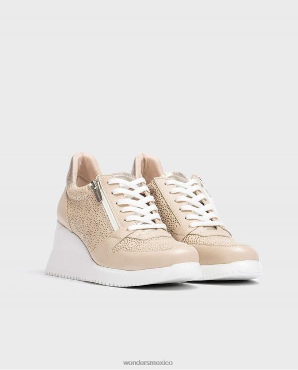 Wonders zapatillas lexi natur/plat negro calzado mujer 022RR127