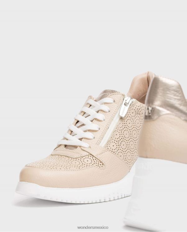 Wonders zapatillas lexi natur/plat negro calzado mujer 022RR127